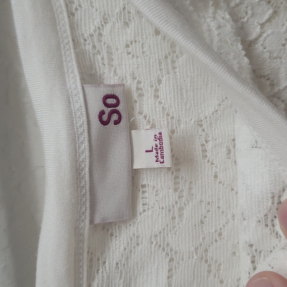 Kohl's White Lace Tank Top Sz L NWOT - Picture 2 of 4